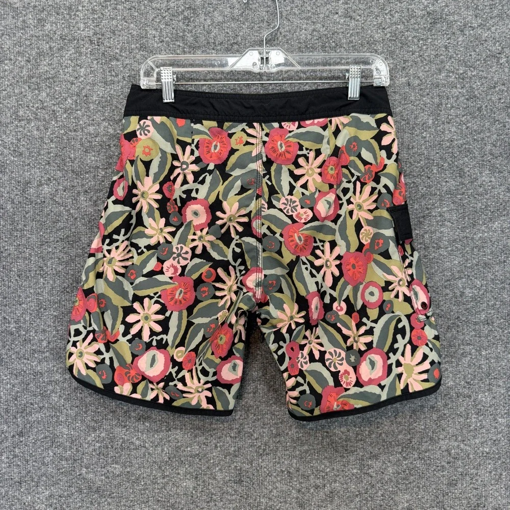 RVCA Board Shorts Mens 29 Multicolor Floral Cargo Pocket Swim Trunks Surf Summer